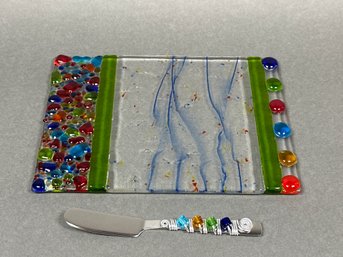 Signed Glass Cheeseboard