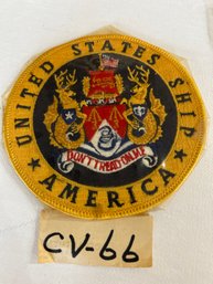 USS America -United States Ship America Vintage Tread On Me USA Ship Patch - Original Unused Navy Issued