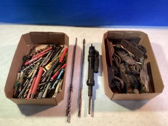 Large Lot Of Drillbits, All Kinds, And Lot Of Stanley Block Planes, And Parts