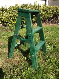 Green Wooden Step Ladder