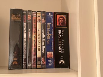 DVD & VHS Collection Including GODFATHER, Mostly Unopened