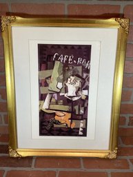 Le Cafe-Bar (The Cafe-Bar) By George Braque 16/750 Paper Size 13' X 19'