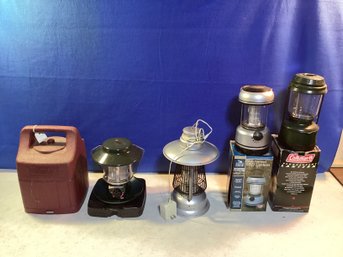 3 Lantern's, And 1 Bug Zapper With Boxes And Cases