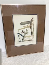 Salvador Dali Artist Proof, Pencil Signed, And Platesigned , Original Colored, With COA On The Back