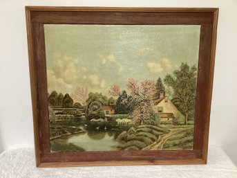 Well Listed Artist,( Wolf Khan) Original Painting, Sign, Lower Right, Very Old.