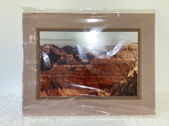 Large Photograph Of Grand Canyon,by (john Eveland), Quadrupled Matting, Pencil Signed Lower Right