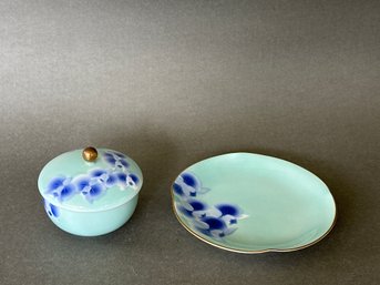 Asian Lidded Cup & Plate