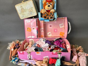 Vintage Barbies, Betsy Clark Metal Lunch Box & Bear Read A Long