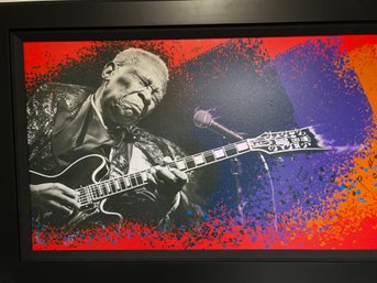 Limited Edition Tim Yanke B.B. King Framed Abstract Print