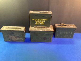 4 Ammo Boxes, All Original In Great Shape