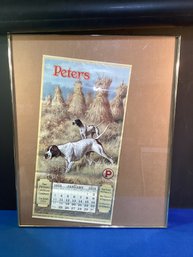 Peters 1915 Hunting Calendar Framed Under Glass In Great Shape H Hey Siri.