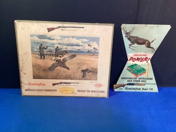 Two. Original  Advertising Pieces, Not Reproductions Used For Store Display