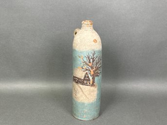Antique 1800s J Friedrich Gross Karben Ceramic Bottle