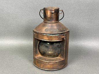Vintage Starboard Copper Lantern
