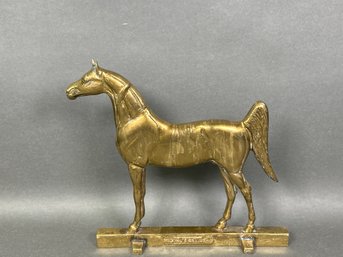 Vintage Rife-loth 'King's Genius' Brass Horse Figure