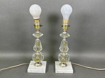Glass & Marble Base Lamps