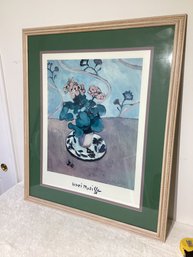 Great Frame Piece By Well Listed Artist,( Henri Matisse,)signed Under Glass, Double Matted, Everything In Grea