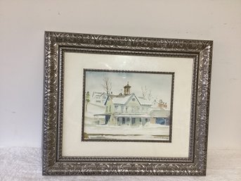 Well Listed Artist, (Robert Eggers), Original Painting, Double Matted, Framed Under Glass, Hand Signed