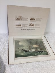 Portfolio Of American Sailing Ships From Seamens Bank City Of New York. Great Shape