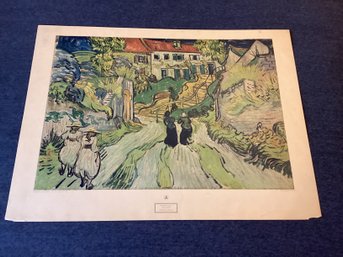 (Vintage  Vincent Van Gogh)lithograph Print Or Aquatint In Great Shape( Stairway At Auvers)