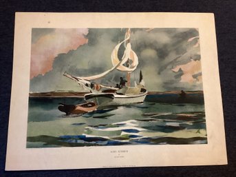 Excellent Nautical Buy Well Listed Artist (Winslow Homer, )another Great Vintage, Lithograph Print,or Aquatint