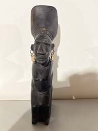 Hand Carved Slender African Sculpture