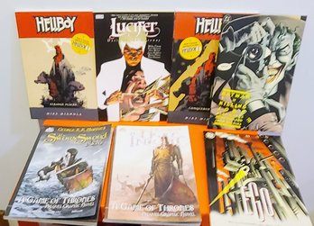 Six Comic Books 2 Hellboys X-men, Lucifer, Joker And More