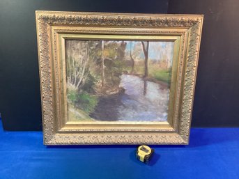 Original Oil On Canvas With Exquisite Frame, Sign By The Artist( Lore) In Great Shape