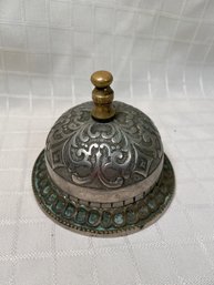 Antique Brass Bell Nickel Plated No Hallmark Other Than Dates