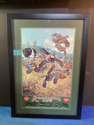 Vintage Remington Advertising Piece, Great Shape Frame Professionally Under Glass