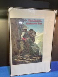 Vintage Remington  Poster In Great Shape In Frame Under Glass