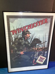 Winchester Poster In Great Shape, Framed Under Glass Professionally