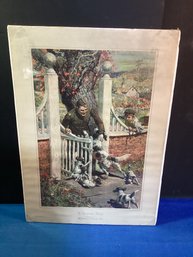 Vintage Hercules Powder Poster In Great Shape, Wrapped In Plastic, Titled (a Surprise Party)