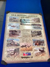 Our Vintage Hunting Heritage Poster, 1776, 1976 Remington Dupont, In Great Shape Great