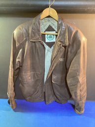 Extra  Large Brown (Berks Bay) Genuine Leather Coat, Great Shape