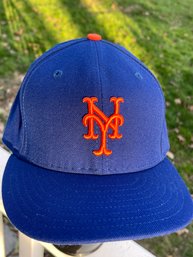 Vintage New Era Authentic Collection New York Mets 5950 Wool Hat USA Size 7-3/8 Subway NY