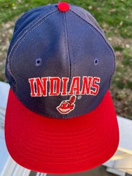 NWOT Vtg 'THE GAME'made In Costa Rica- Cleveland Indians Chief Wahoo  Snap Back Hat