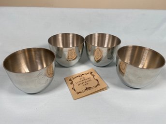 Set Of 4 Jefferson Cup By Bowen's Lynchburg, VA Pewter Cups