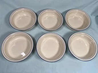 Set Of 6 Lenox Chinastone For The Blue Patterns Bowls