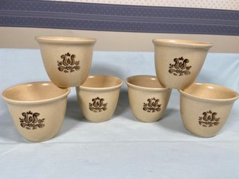 Set Of 6 Pfaltzgraff Village Design Custard Cups Ramekins