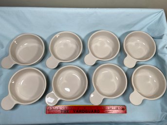 Set Of 8 Corningware P-150B White Grab-it Bowls No Chips