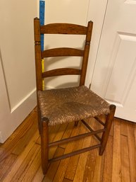 Shaker Ladder Back Rush Seat Side Chair 17x13x33