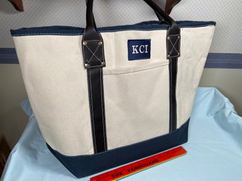 KCI Canvas Bag Leather Handles Large