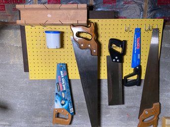 Assorted Saws And Wood Miter