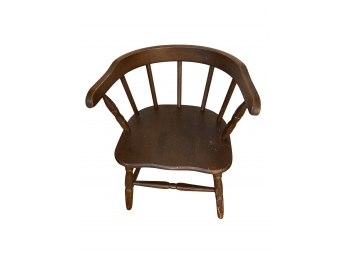 Antique Wooden Barrelback  Child's Chair