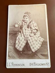 Vintage L.C. Perkinson Gallery Card / Victorian Baby Portrait