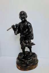 Rare Confucius Sculpture Made Of Metal.   (Heavy But Not Cast Iron)
