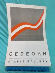 Vintage Gedeohn Stable Gallery Exhibition Poster 14x21