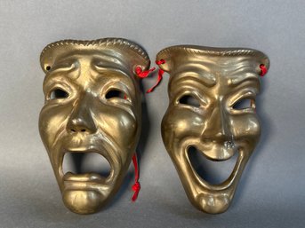 Brass Mardi Gras Decorative Masks