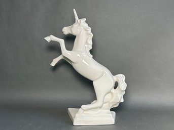 Large Signed Ceramic Jaru Unicorn Statue